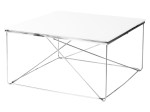 Srebrny kwadratowy stolik kawowy 80cm srebrny+białe szkło  C_0 23 (ERH)