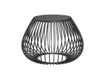 Druciany okrągły stolik metalowa rama + szklany blat 58cm T_OY_J 19_527 (ERH)