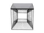 Nowoczesny stolik kawowy metalowa rama + szklany blat 45cm T_OY_J 19_211 (ERH)