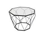 Geometryczny stolik kawowy metalowa rama + szklany blat 55cm T_OY_J 19_654 (ERH)