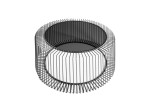 Druciany okrągły stolik kawowy metalowa rama + szklany blat 80cm T_OY_J 19_528 (ERH)