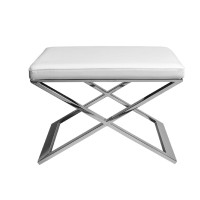 Biały taboret
