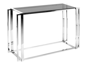 Konsola szklana toaletka na przedpokój do sypialni srebrna 120x40x80cm GG_10_63_C_067 (ERH)