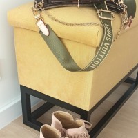 Metalowy stelaż ławeczka tapicerowana od HouseBerry.