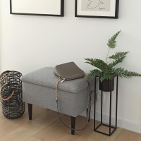 Siedzisko do przedpokoju w tkaninie plecionka.