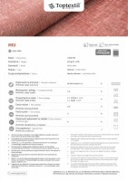 Karta teczniczna, źródło: TOP TEXTIL.