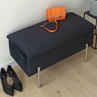 Pufa z designerskim schowkiem na buty - styl i funkcjonalność łączą się w idealnym połączeniu.