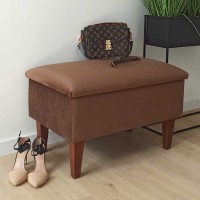 Stylowa pufa do siedzenia z miejscem na przechowywanie.