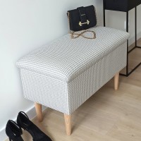 Pufa otwierana we wzór pepitki.