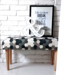 Ławeczka wzorzysta  siedzisko tapicerowane wzorzyste PLASTER MIODU